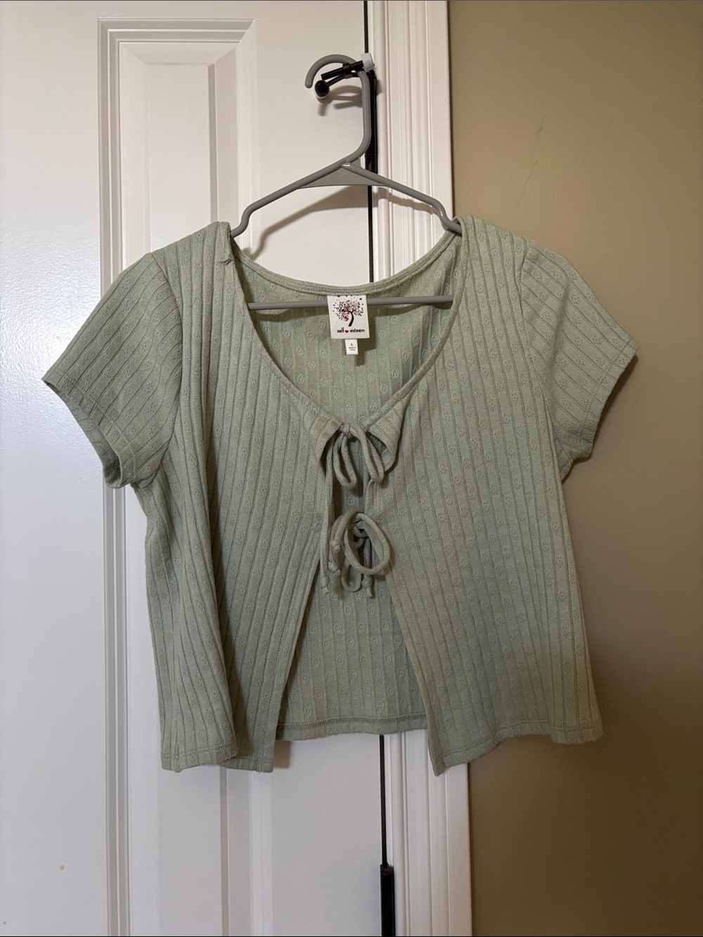 Sage Green Tie Top